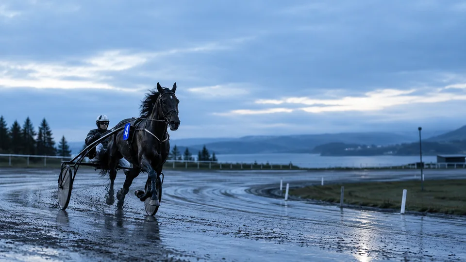 norsk rikstoto min side med travhest på banen